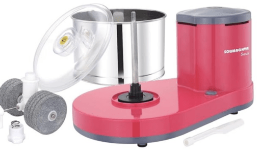 Sowbaghya Sara 2Ltr Table Top Wet Grinder with Coconut Scrapper & Atta Kneader (Pink) | Heavy Duty Motor | Ideal for Your Kitchen | 2Ltr Wet Grinder for All Kinds of Batter for South Indian Dishes - Image 3